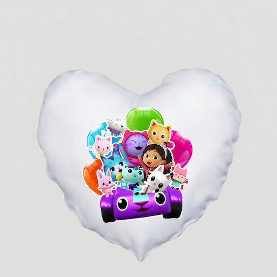 Heart Pillow Size 41x39cm Gabby's Dollhouse Gabi Dollhouse White