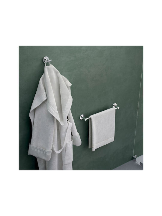 Piccadilly Double Wall-Mounted Bathroom Rail Inox Silver