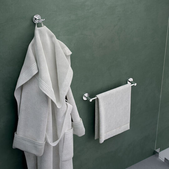 Piccadilly Double Wall-Mounted Bathroom Rail Inox Silver