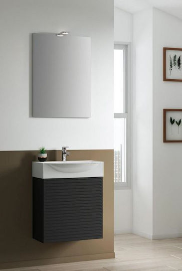 Piccadilly Countertop with Sink & Mirror with Light Black