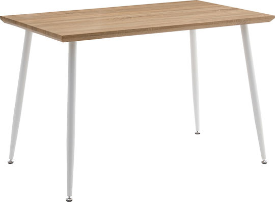 Tisch Speisesaal Metall Sonoma/white 120x70x75cm