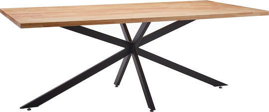 Dryopis Table Dining Room Metallic Sonoma/black 120x75x75cm