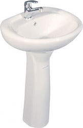 Crete 80cm White Floor Column
