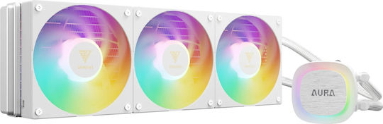 Gamdias Aura GL360 v2 v2 Water Cooling Systems AIO CPU With 3 120mm Fans And White ARGB Lighting