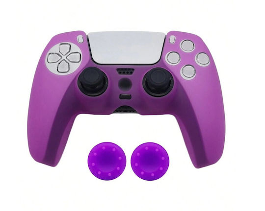 Протективен Силиконов Калъф За Контролер Ps5 2 Thumb Grips Лилав