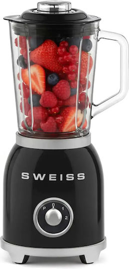 Sweiss Mixer mit Glas Kanäta 1,5 l 1000W Schwarz