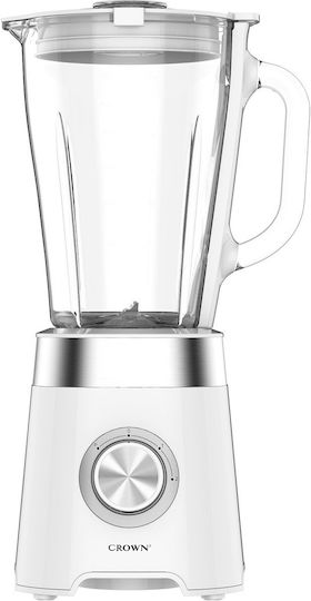 Crown Μπλέντερ με Πλαστική Κανάτα 1.5 lt 500W Λευκό CB-5077D