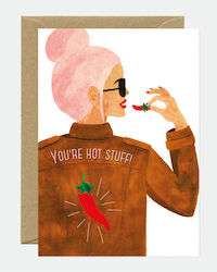 Atws Hot Stuff Greeting Card Brown 3701344212544