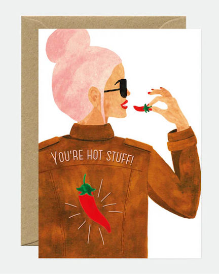 Atws Hot Stuff Greeting Card Brown 3701344212544