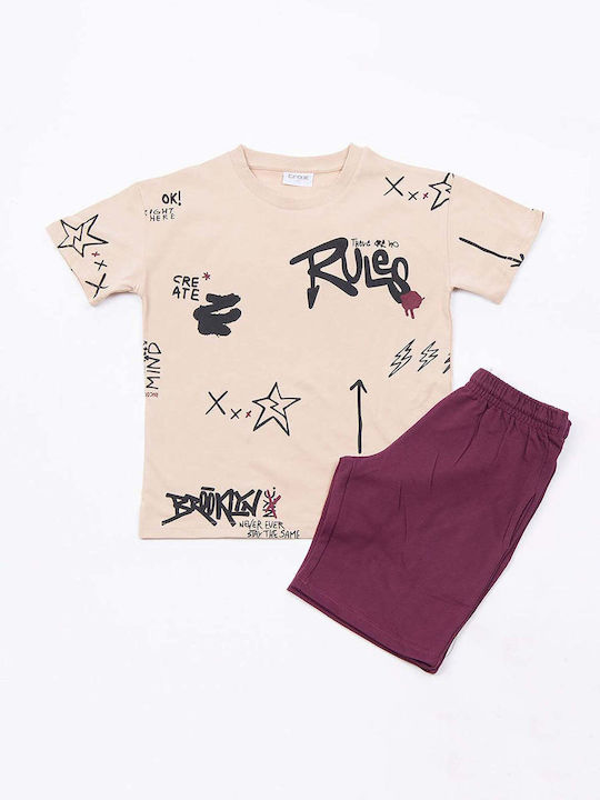 Trax Kinder-Set mit Shorts Sommer 2Stück Beige