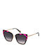 Just Cavalli Women's Sunglasses with Multicolour Metallic Frame and Gray Lenses
