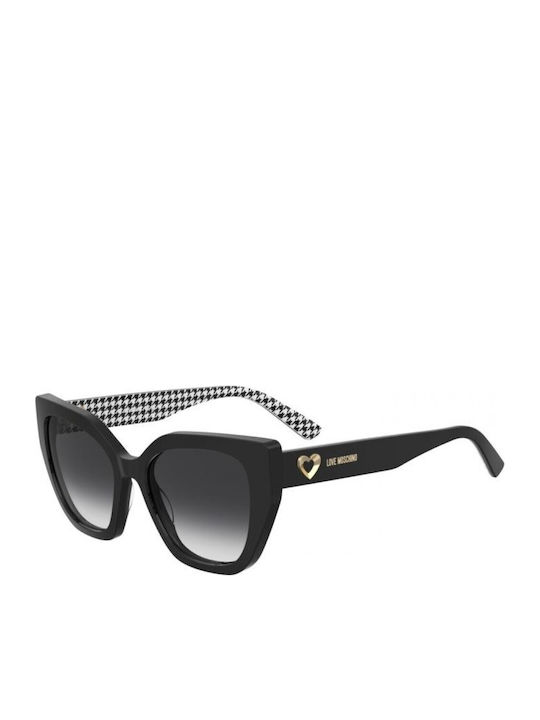 Moschino Unisex Sunglasses with Black Horn-Rimm...