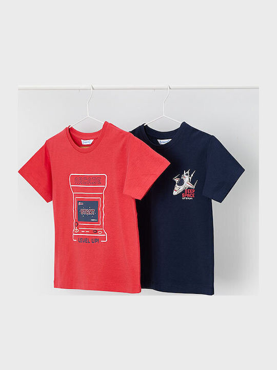 Mayoral Σετ Παιδικά T-shirts Κόκκινο