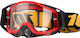 Motorrad ATV Enduro Cross Brille Fixato Transparentes Glas Schwarzer Roter Rahmen