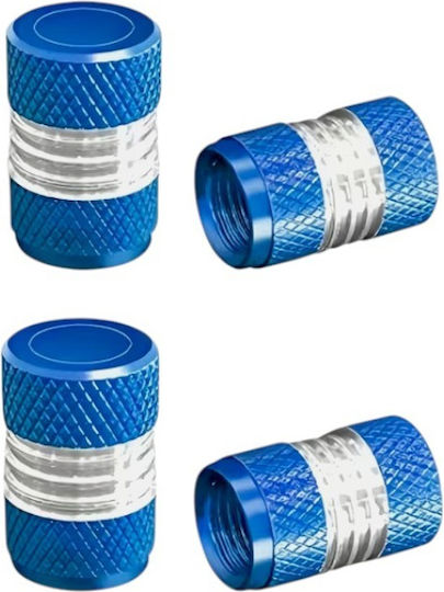 Raistar Car Tire Valve Caps Blue 4pcs