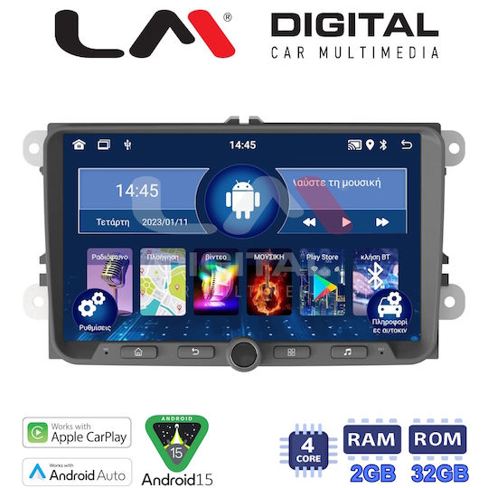 LM Digital Car Audio System for Skoda Yeti 2009-2017 (Bluetooth/USB/WiFi/GPS/Apple-Carplay/Android-Auto) with Touch Screen 9"
