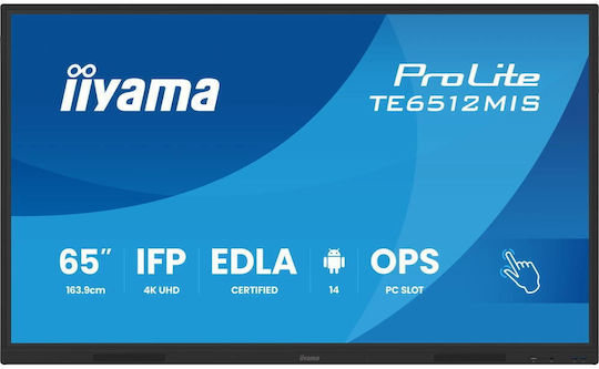 Iiyama TE6512MIS-B4AG Digitale Anzeigetafel LCD VA 4K UHD 65 Zoll mit Touchscreen