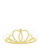 Bridal Headband Princess Tiara Rhinestone 12x15cm Gold