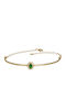 Women's Bracelet Handcuffs made of Gold 14K with Zircon