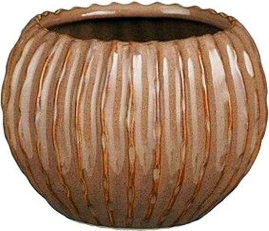 Atmosphera Pumpkin Ceramic Plant Pot Orange 12x12cm