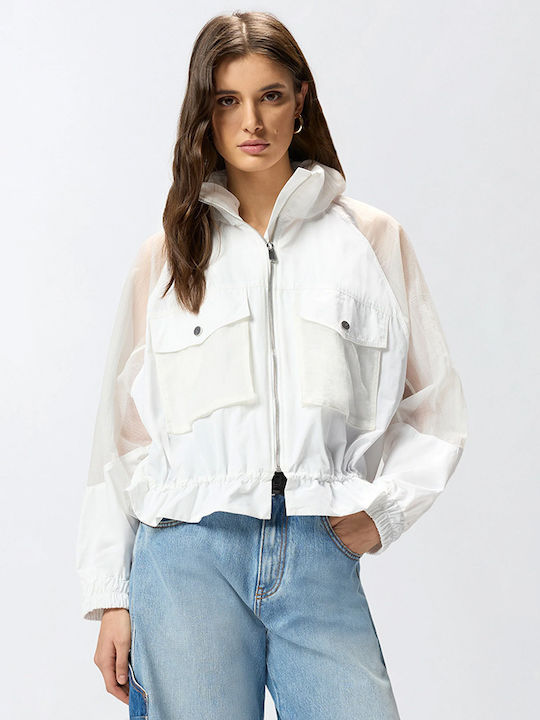 Women's Short Lifestyle Jacket for Winter White