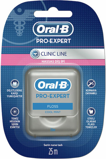 Oral-B Pro Expert Clinic Line Floss Κερωμένο Οδοντικό Νήμα με Γεύση Μέντα 25m