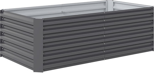 Γλάστρα Μεταλλική Σκούρο Γκρι 180x90x57.5εκ.