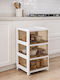 Vesta Plastic Drawer Unit 3 Tiers White 46x42x80cm