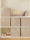 Songmics Fabric Storage Box with Lid Beige 30x30x30cm 6 Pieces