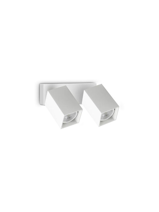 Ideal Lux Dynamite AP2 Διπλό Σποτ σε Λευκό Χρώμα