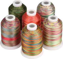 Set Fire De Broderie 6 Bobine 1000 M Culori Varietate Festival