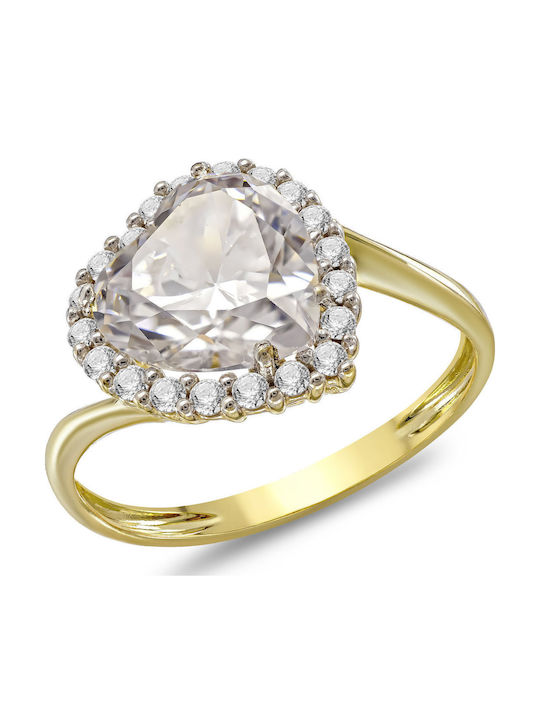 Kiriakos Gofas Ring with Stones made of Gold 14K
