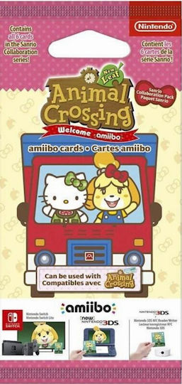 Nintendo Amiibo Cards Animal Crossing New Leaf X Sanrio Pack 6 Amiibo Κάρτες