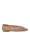 Leather Ballerinas Beige