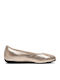Damen Ballerinas Sneaker-Stil Gold