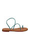 Women's Flat Sandals in Turquoise Color