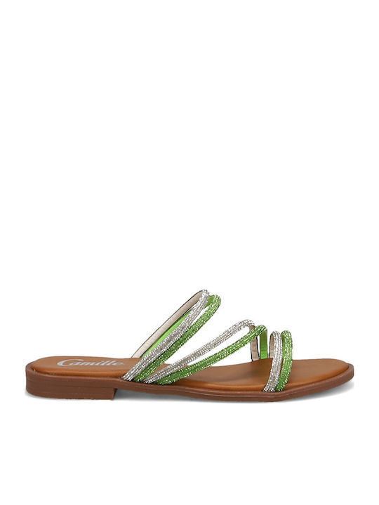 Camille Green Women's Flat Sandals