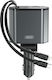 Auto-Ladegerät 108W mit Anschlüssen: 1xUSB 1xType-C mit Kabel Blitzschlag / Typ-C,TC-TC Schwarz Farbe