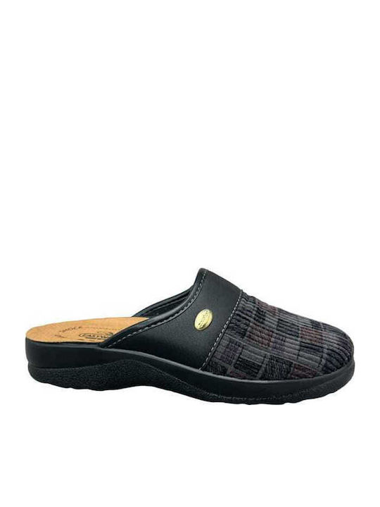 Easy-Walk Men's Black Slippers