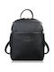 Leather Women's Bag Backpack Black