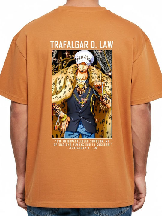 Tricou Oversized One Piece Law Portocaliu