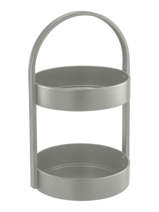 Ankor Fruit Bowl Metallic 2 Levels Green 24.5x22.5x40cm