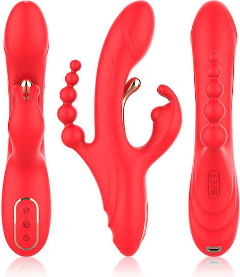 B-Series Joy Δονητής Rabbit 22.3cm Κόκκινος