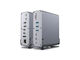 Nordic USB-C Docking Station mit HDMI/DisplayPort 4K PD Ethernet und Verbindung 3 Monitore Gray (DOCK-221)