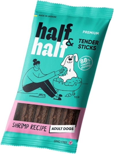 Leckereien Half&half Sticks für Hunde Kleine Rassen mit Fleisch, Shrimps und Weizen 100gr