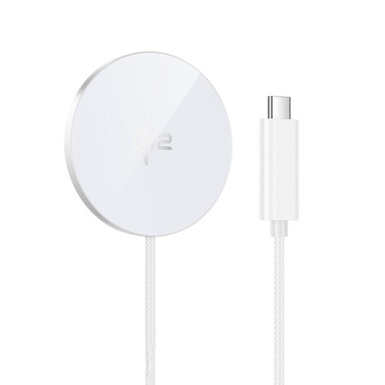 Hoco Ασύρματος Φορτιστής Qi2 15W Λευκός (CW63)
