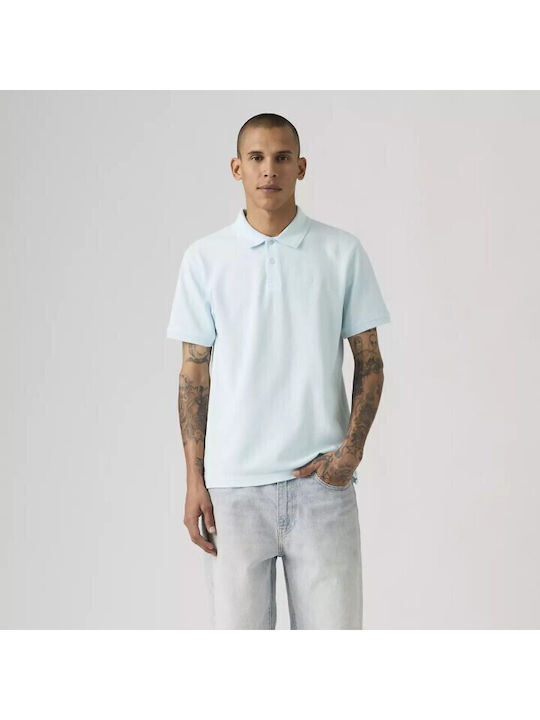 Polo Short Sleeve Blouse Light Blue