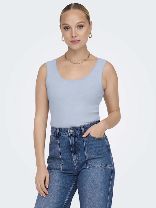Only Γυναικεία Μπλούζα Αμάνικη Soft Chambray