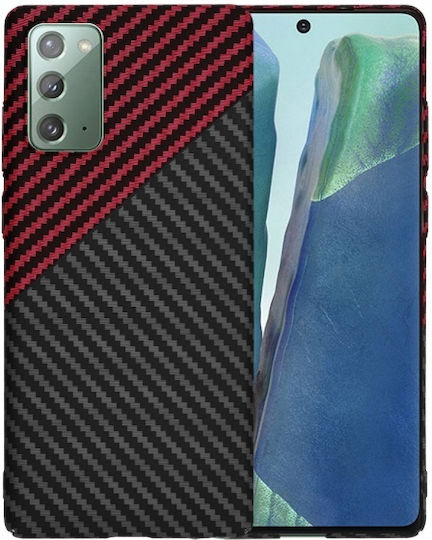 Θήκη Samsung Galaxy Note 20 5g N981 Note 20 N980 Techsuit Carbonite Fibershell Μαύρο Κόκκινο