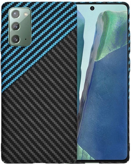Калъф Samsung Galaxy Note 20 5g N981 Note 20 N980 Techsuit Carbonite Fibershell Черно Синьо